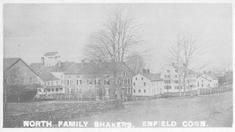 SA0327 - A general view of the Enfield, CT community, especially of North Family buildings. Identified on the front., Winterthur Shaker Photograph and Post Card Collection 1851 to 1921c